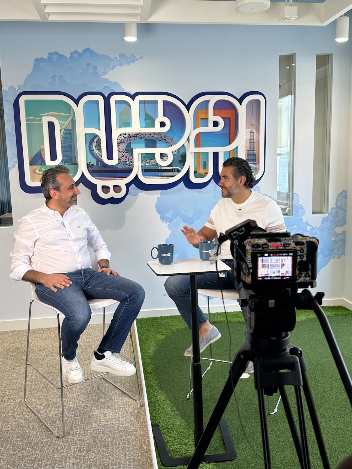 LinkedIn MENA interview camera setup