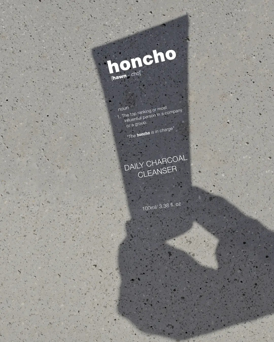 Honcho Skincare cleanser with shadow styling